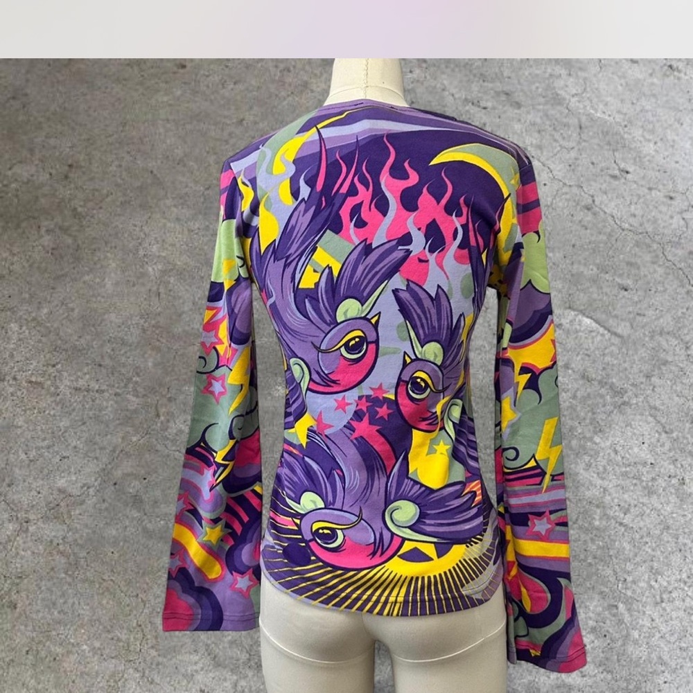 Custo Barcelona/ Hayes Y2K Euro Graphic Top